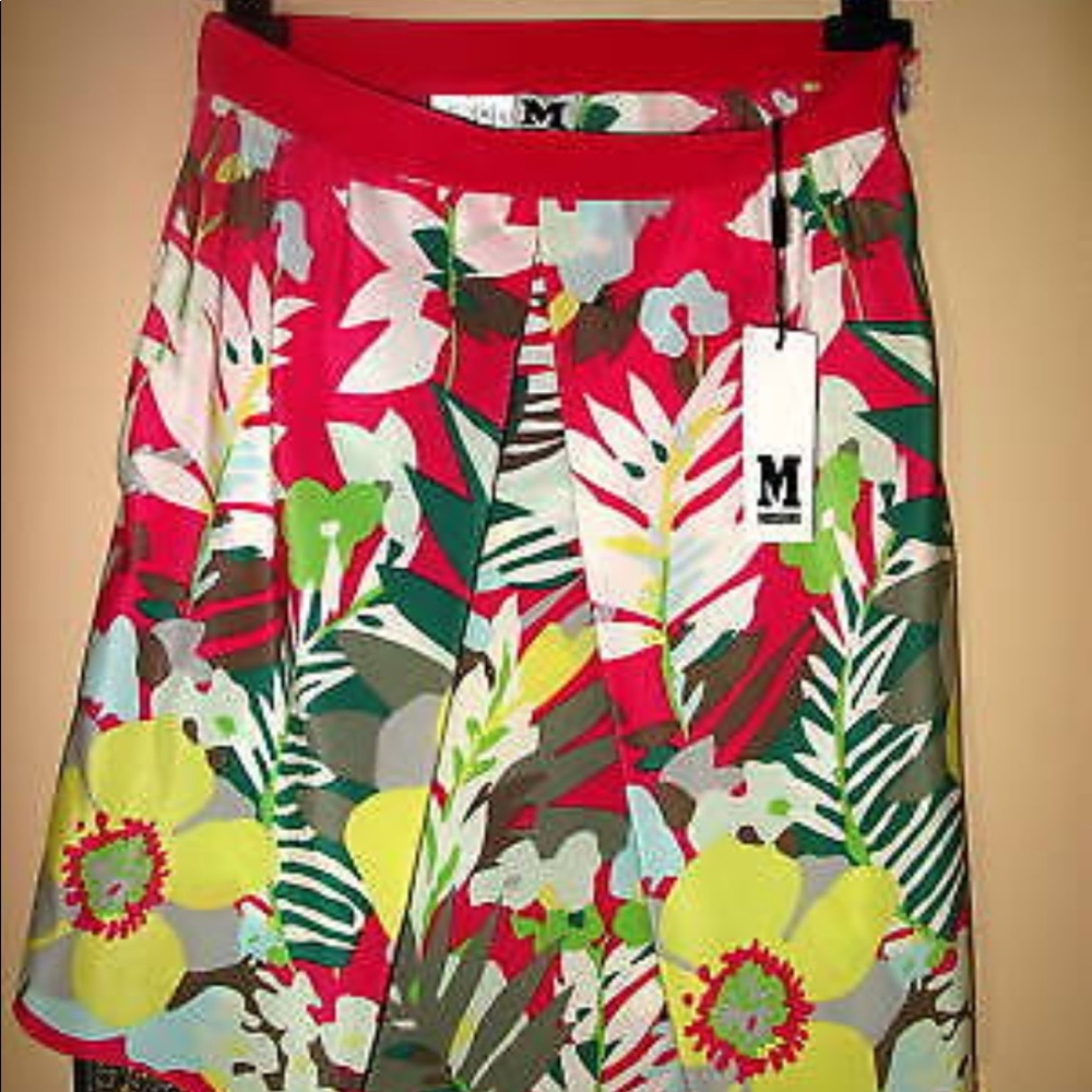 Missoni Silk Skirt Floral Scarf Pink Coquette Y2K Vintage Luxury Size XS New - Picture 6 of 16